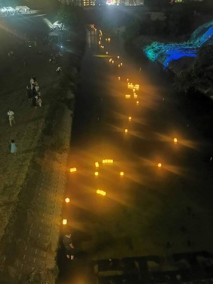 七夕灯篭流し2