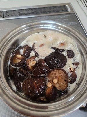 原木椎茸の美味しい炊き方2